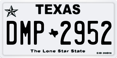 TX license plate DMP2952