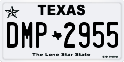 TX license plate DMP2955