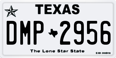 TX license plate DMP2956