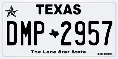 TX license plate DMP2957