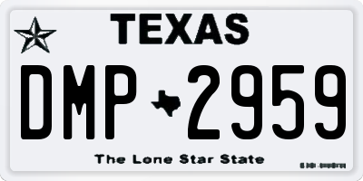 TX license plate DMP2959