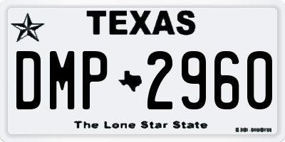 TX license plate DMP2960