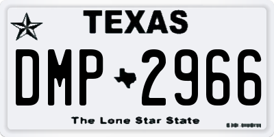 TX license plate DMP2966