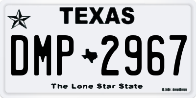 TX license plate DMP2967