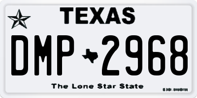 TX license plate DMP2968