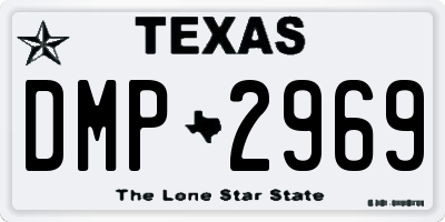 TX license plate DMP2969