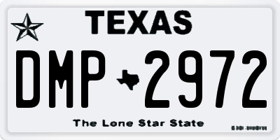 TX license plate DMP2972