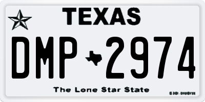 TX license plate DMP2974