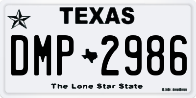 TX license plate DMP2986