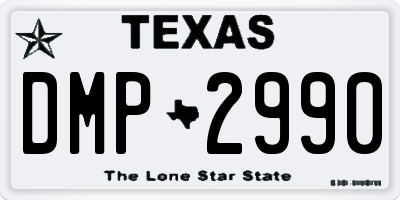 TX license plate DMP2990