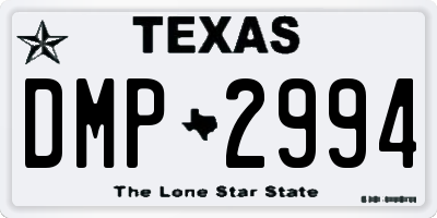 TX license plate DMP2994