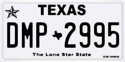 TX license plate DMP2995