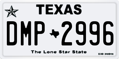 TX license plate DMP2996