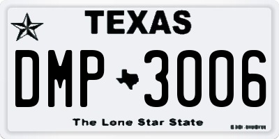 TX license plate DMP3006