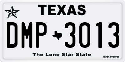 TX license plate DMP3013