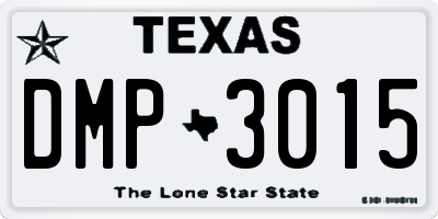 TX license plate DMP3015