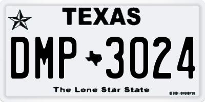 TX license plate DMP3024