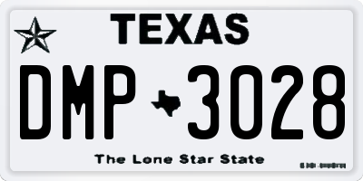 TX license plate DMP3028