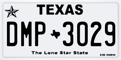 TX license plate DMP3029