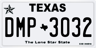 TX license plate DMP3032