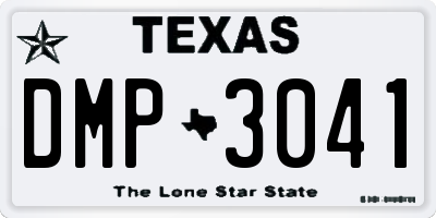 TX license plate DMP3041