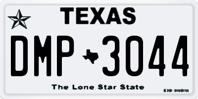 TX license plate DMP3044