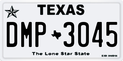 TX license plate DMP3045