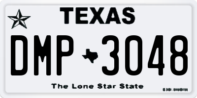 TX license plate DMP3048