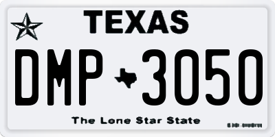 TX license plate DMP3050
