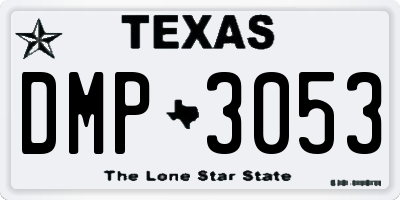 TX license plate DMP3053