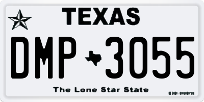 TX license plate DMP3055