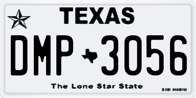 TX license plate DMP3056