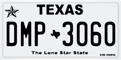 TX license plate DMP3060