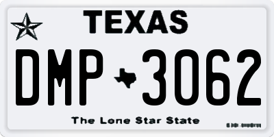 TX license plate DMP3062