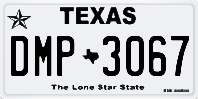 TX license plate DMP3067