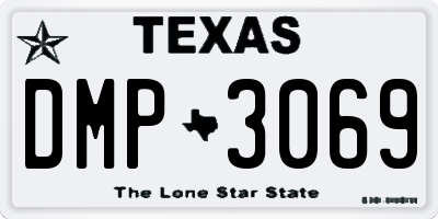 TX license plate DMP3069