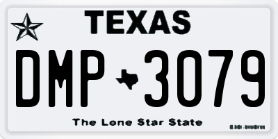 TX license plate DMP3079