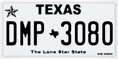 TX license plate DMP3080