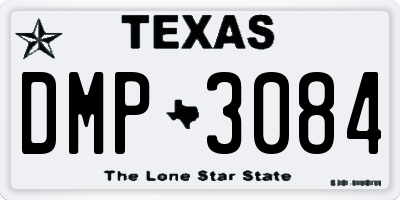 TX license plate DMP3084