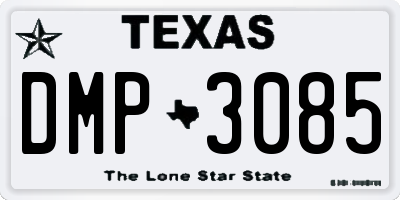 TX license plate DMP3085