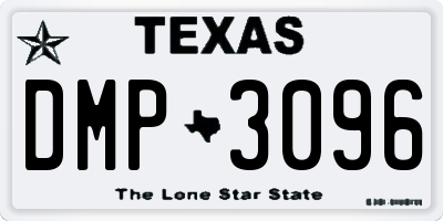 TX license plate DMP3096