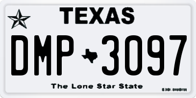 TX license plate DMP3097