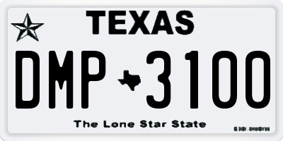 TX license plate DMP3100