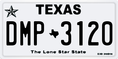 TX license plate DMP3120