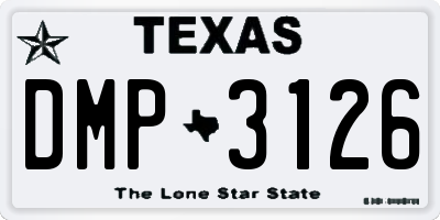 TX license plate DMP3126