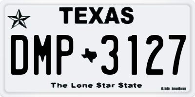 TX license plate DMP3127