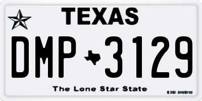 TX license plate DMP3129