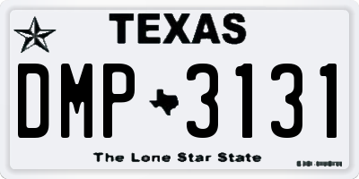 TX license plate DMP3131