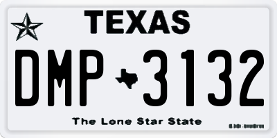 TX license plate DMP3132