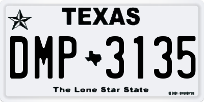 TX license plate DMP3135